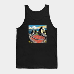 Basketball on top of Machu Picchu Tank Top